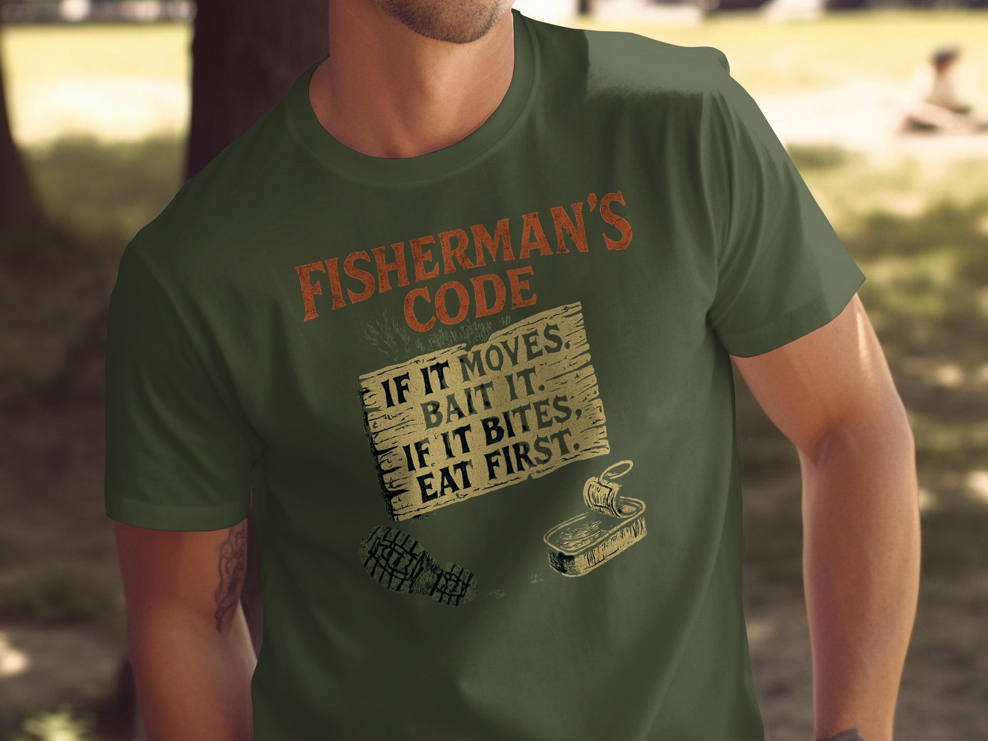 Fisherman's Code Graphic Tee Funny Fishing Shirt product