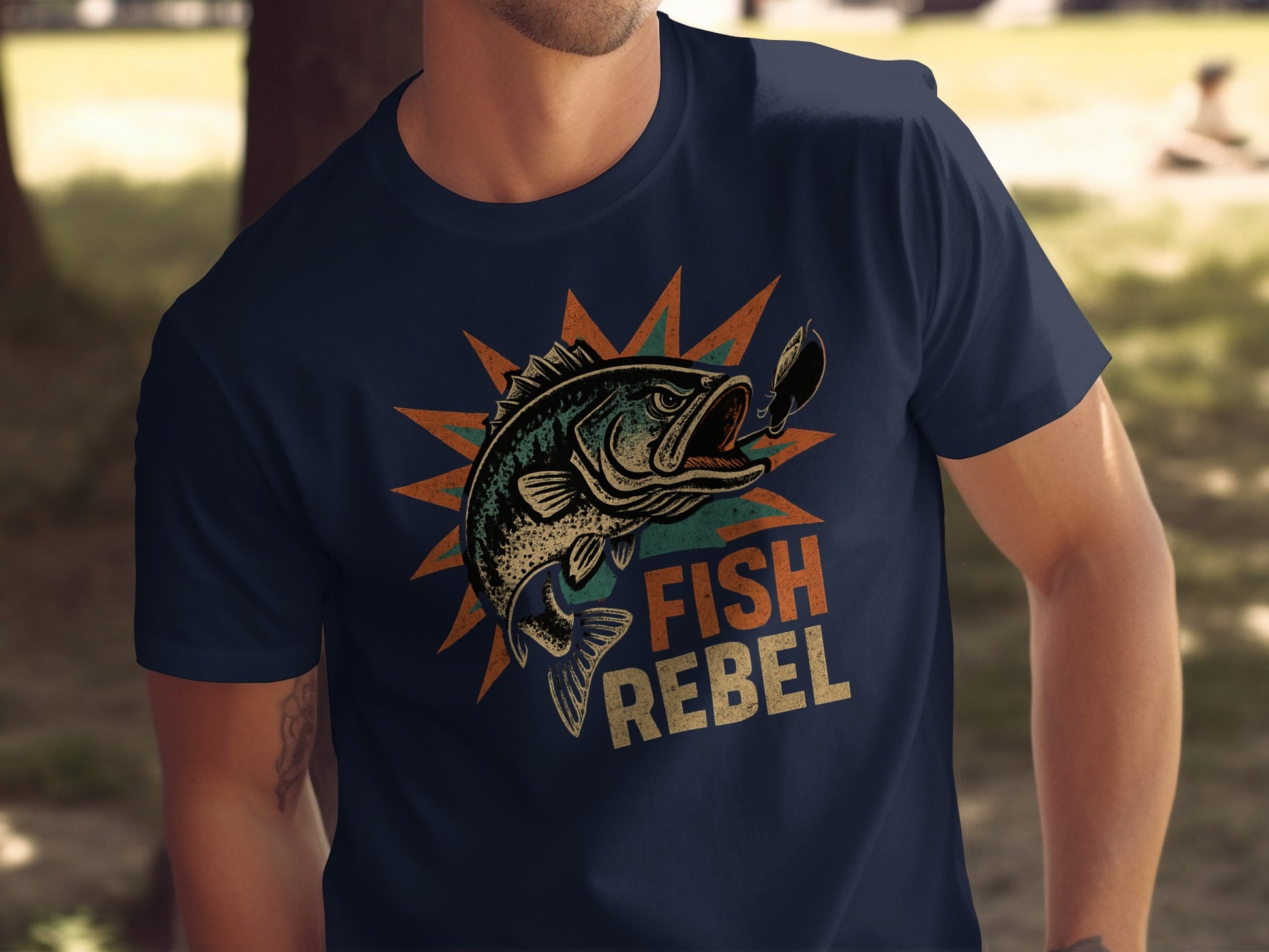Fish Rebel Graphic Printed T-Shirt fishing product