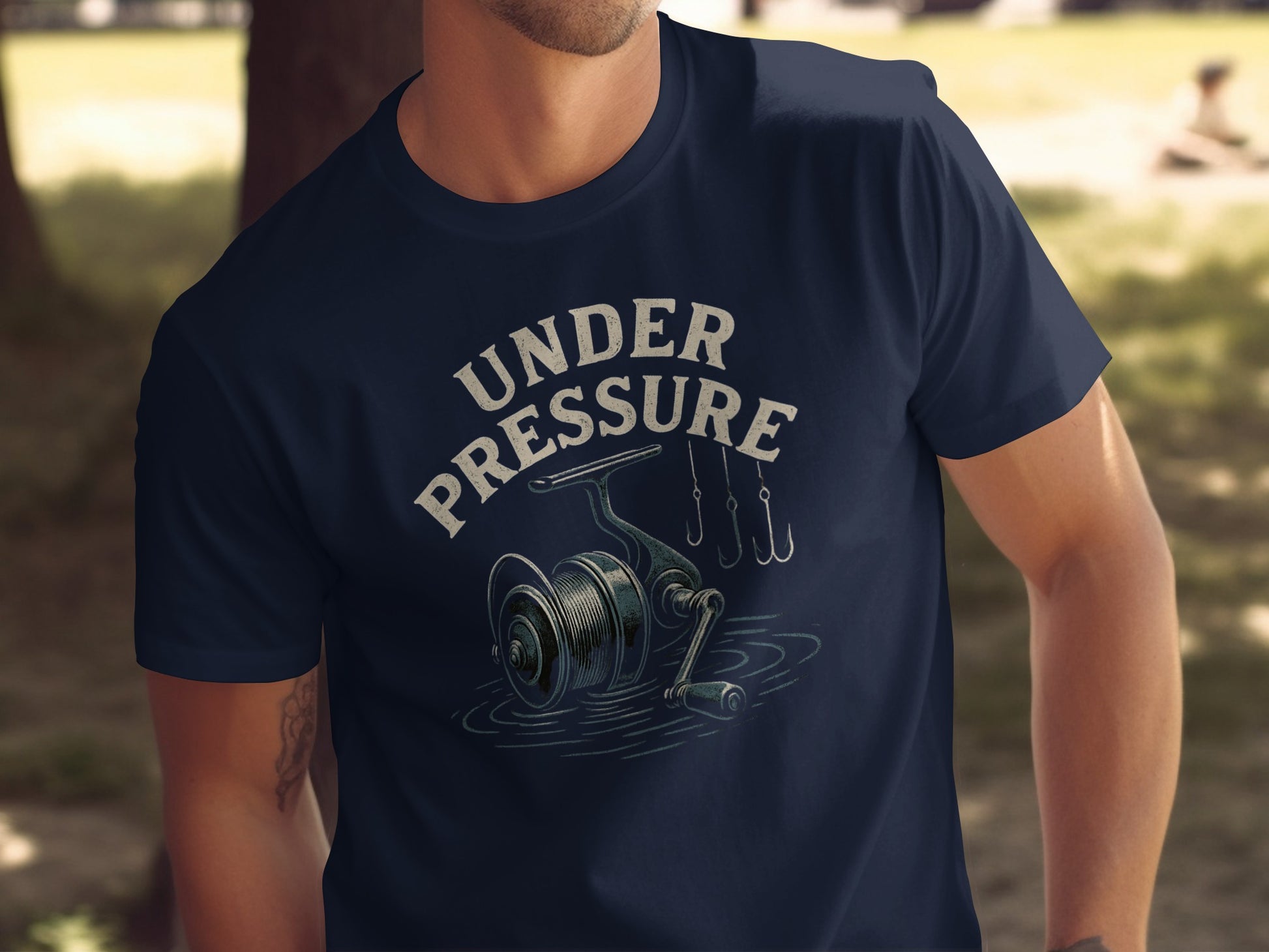 Under Pressure Fishing Reel Graphic Tee shirt product