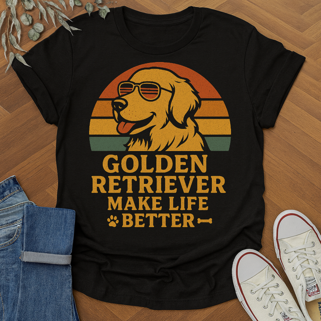 Golden Retriever Make Life Better T-Shirt
