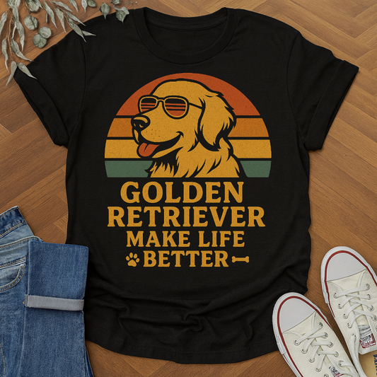 Golden Retriever Make Life Better T-Shirt