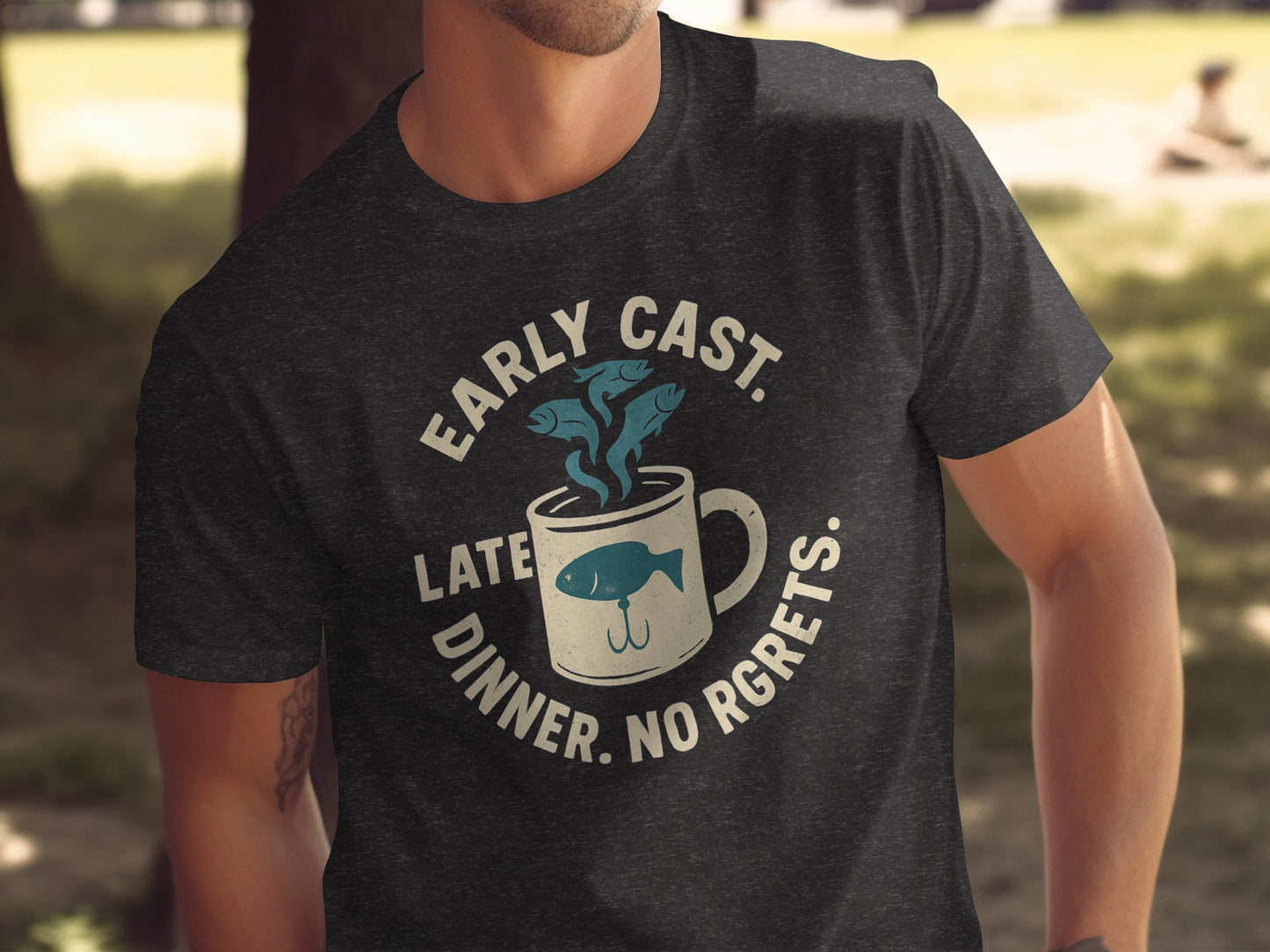 Early Cast Late Dinner No Regrets T-shirt product