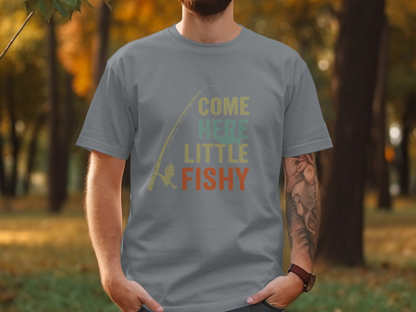 Come Here Little Fishy Fishing Themed T Shirt product