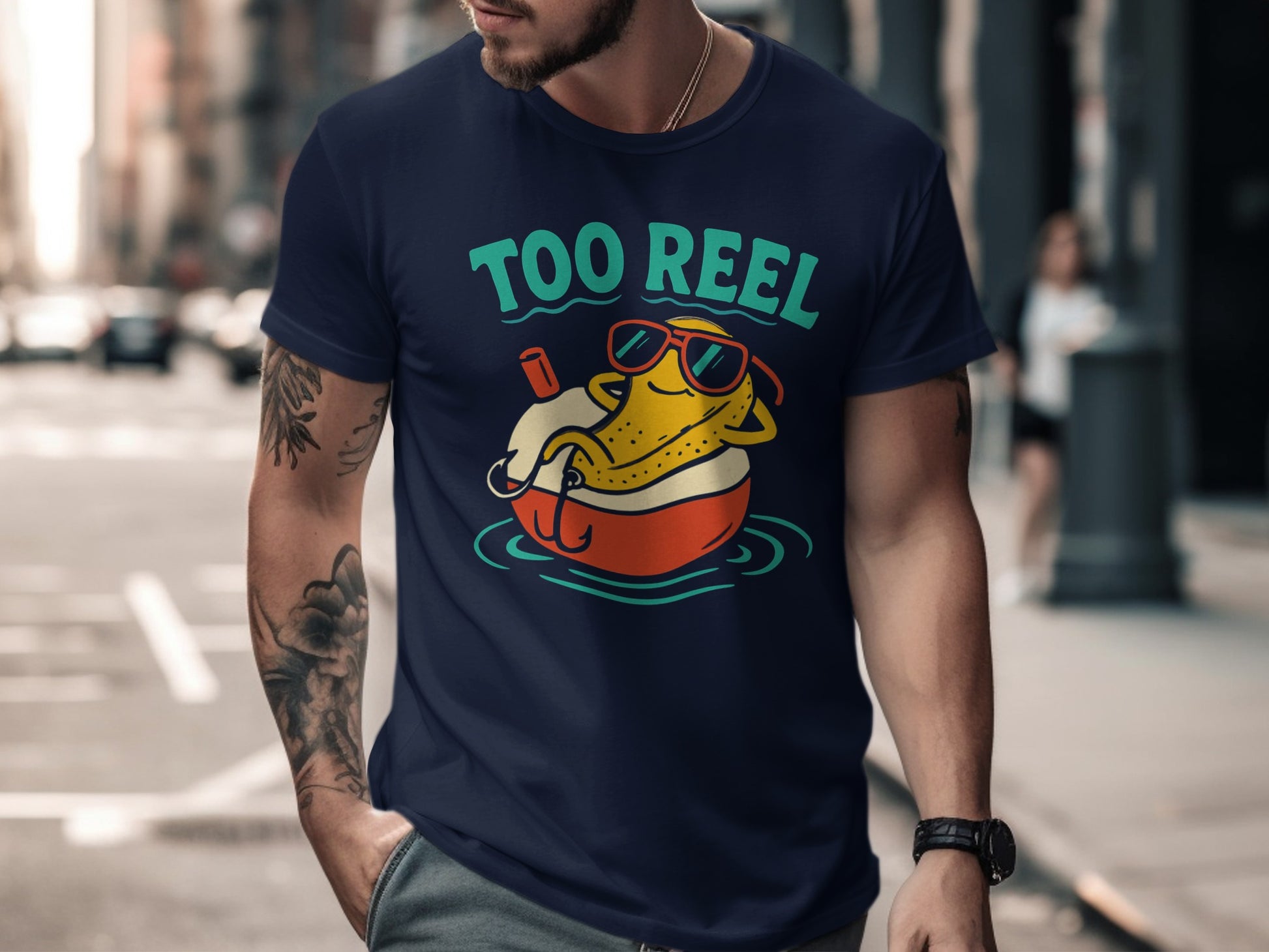 Too Reel Chill Yellow Duck Graphic T-Shirt product type
