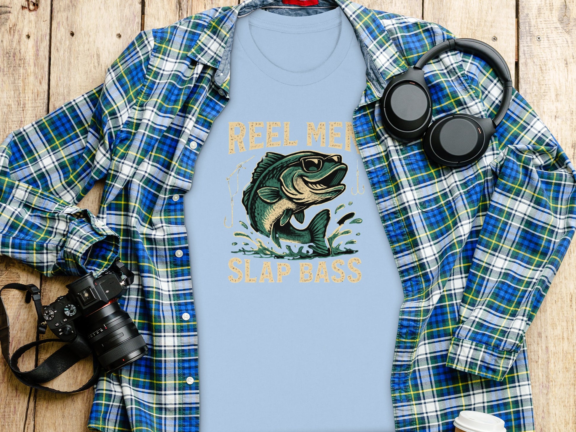 Reel Men Slap Bass Graphic T-shirt product type