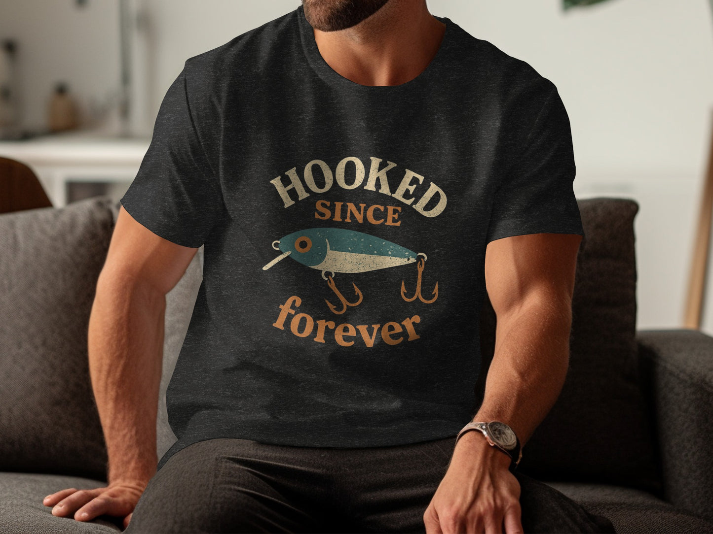 Hooked Since Forever Graphic Fishing T-shirt product