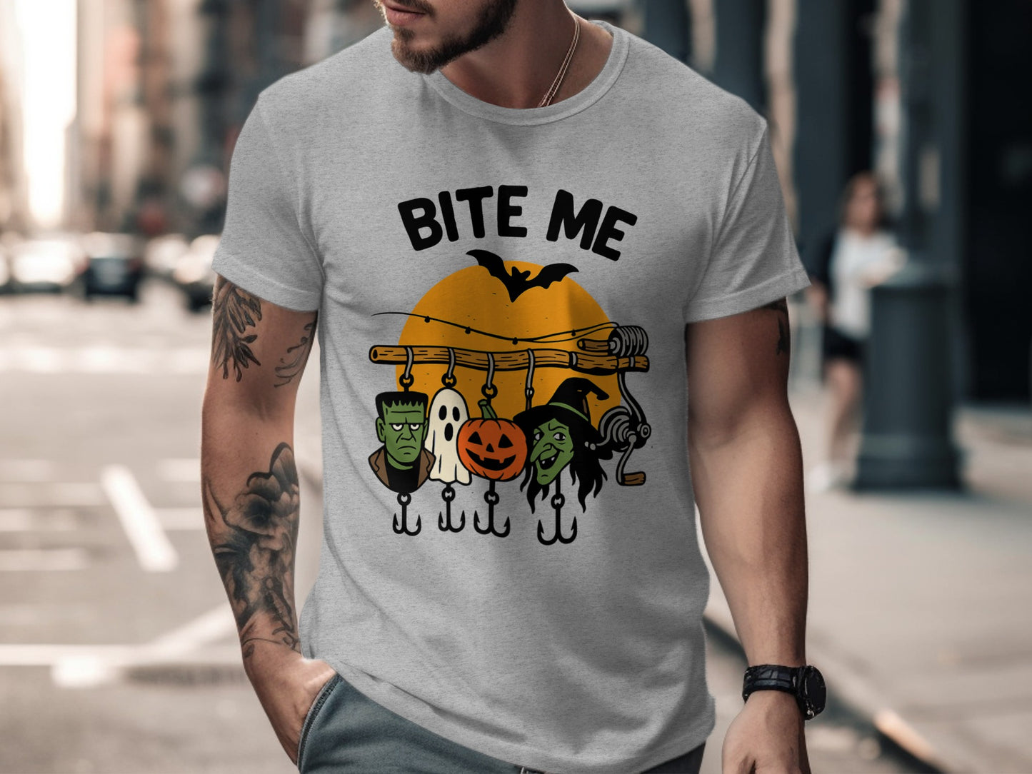 Bite Me Halloween Hooked Characters T-shirt product