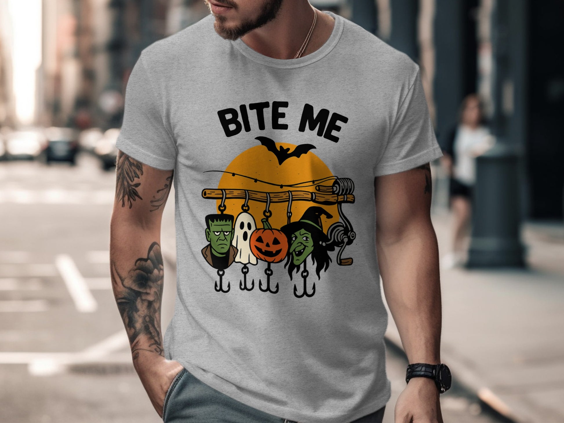 Bite Me Halloween Hooked Characters T-shirt product