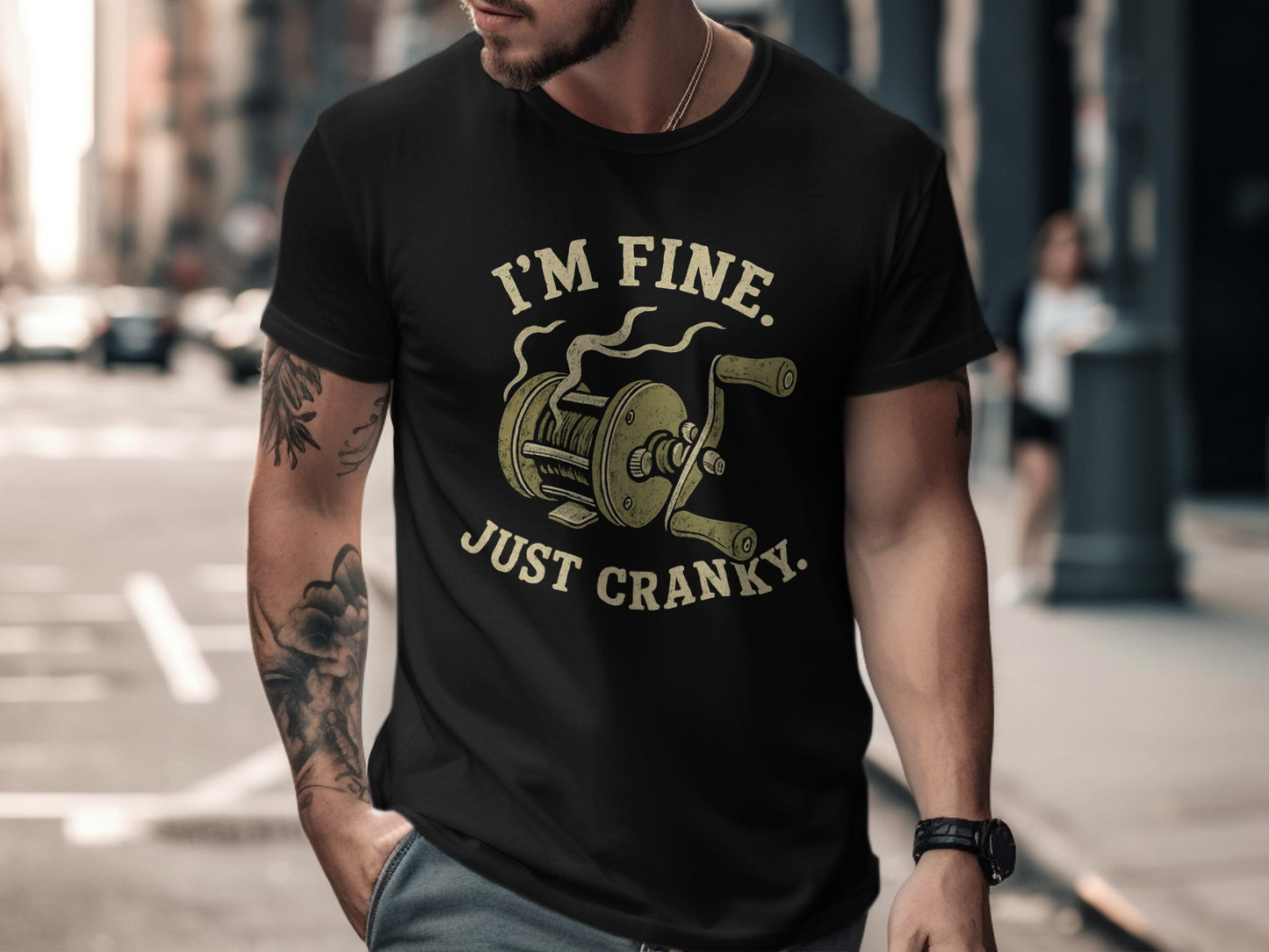I'm Fine Just Cranky Graphic Tee Shirt product type