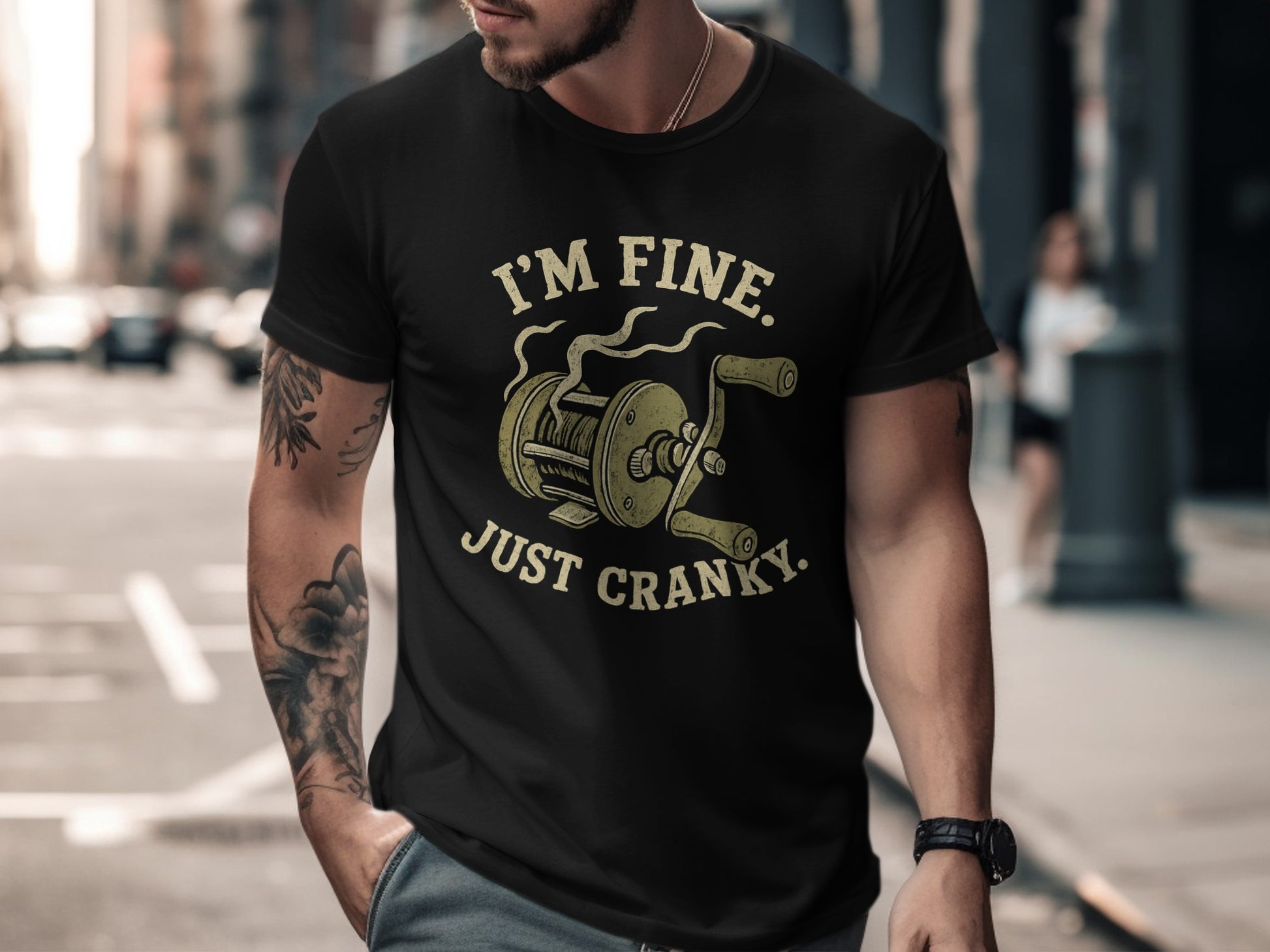 I'm Fine Just Cranky Graphic Tee Shirt product type