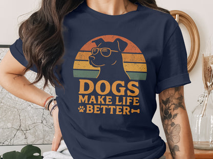 Dogs Make Life Better Graphic T-shirt Product
