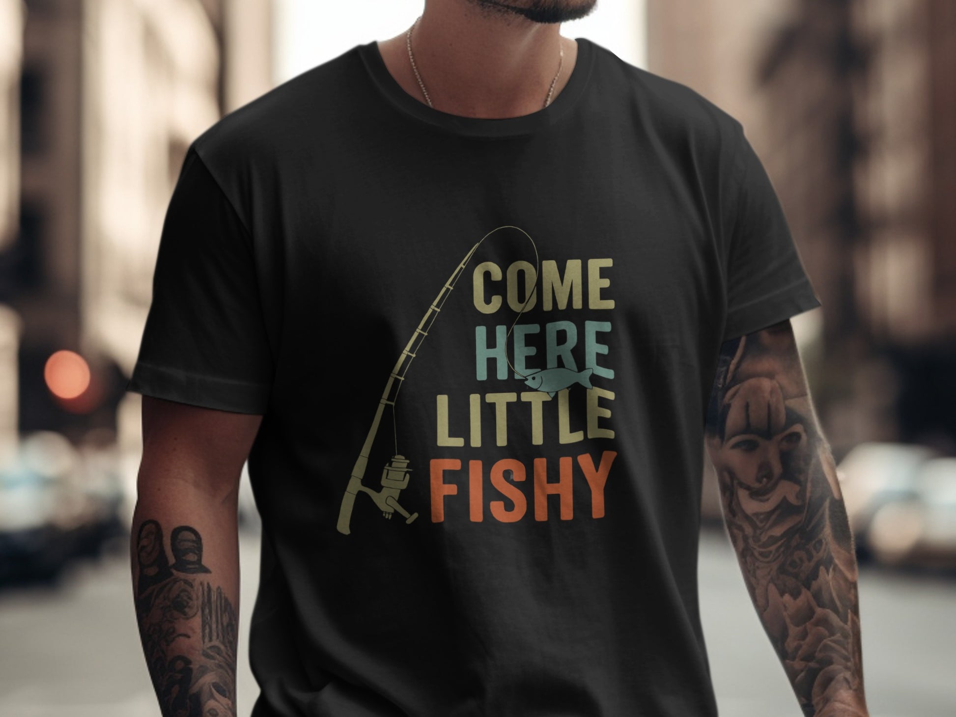 Come Here Little Fishy Graphic T-Shirt product