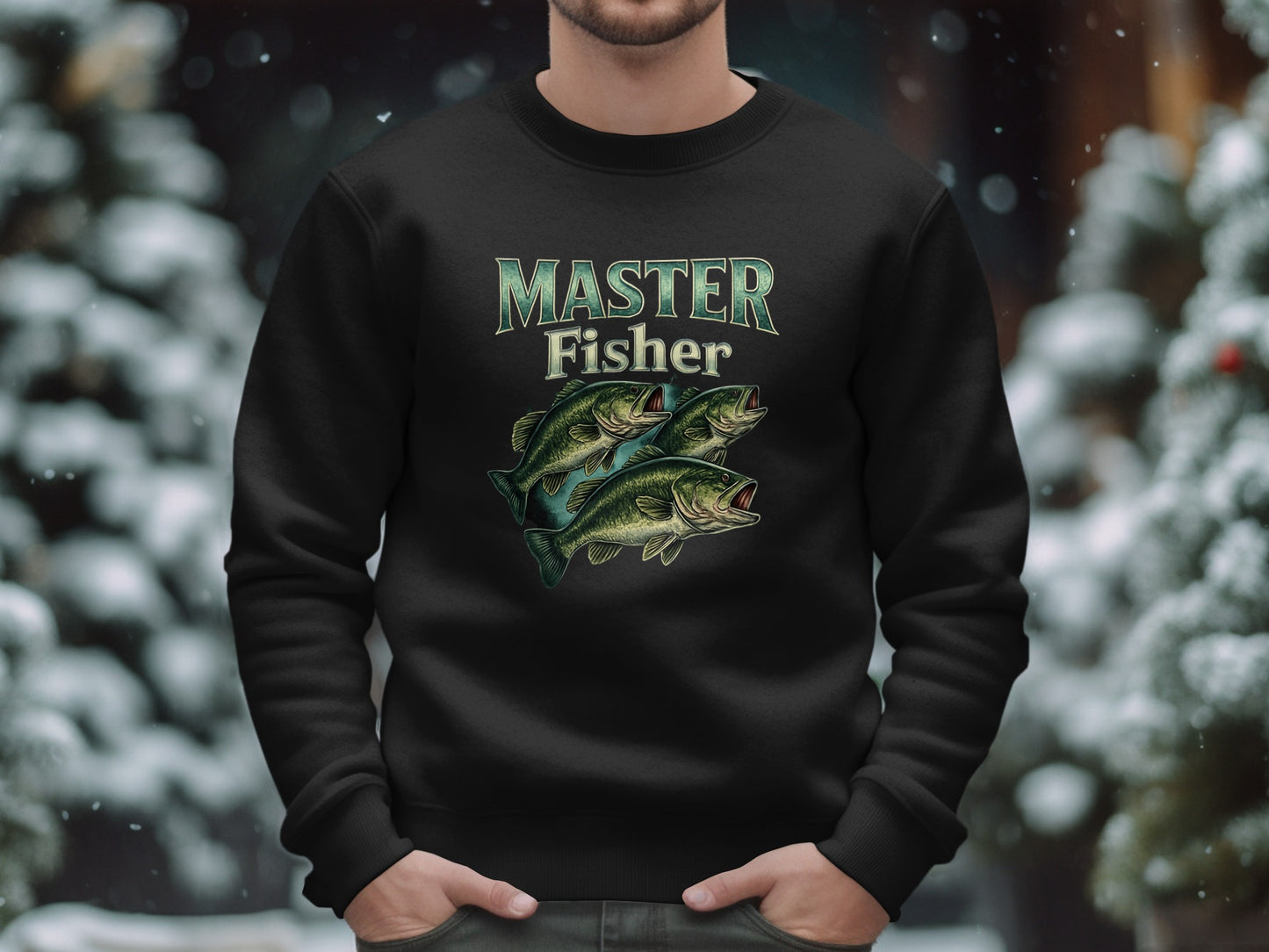 Master Fisher Sweatshirt featuring 3 Fish design product type