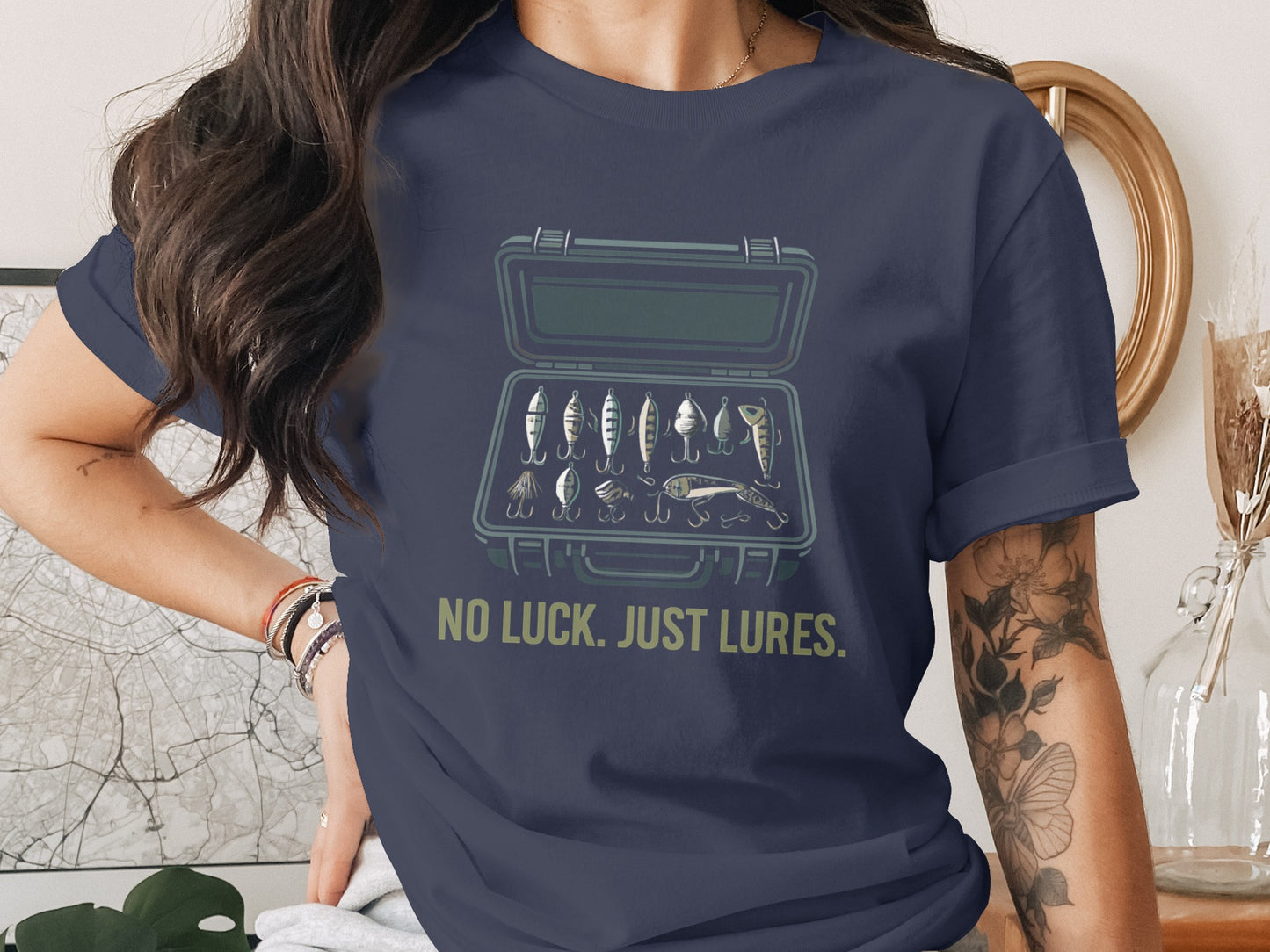 'No Luck Just Lures Fishing T-Shirt product'