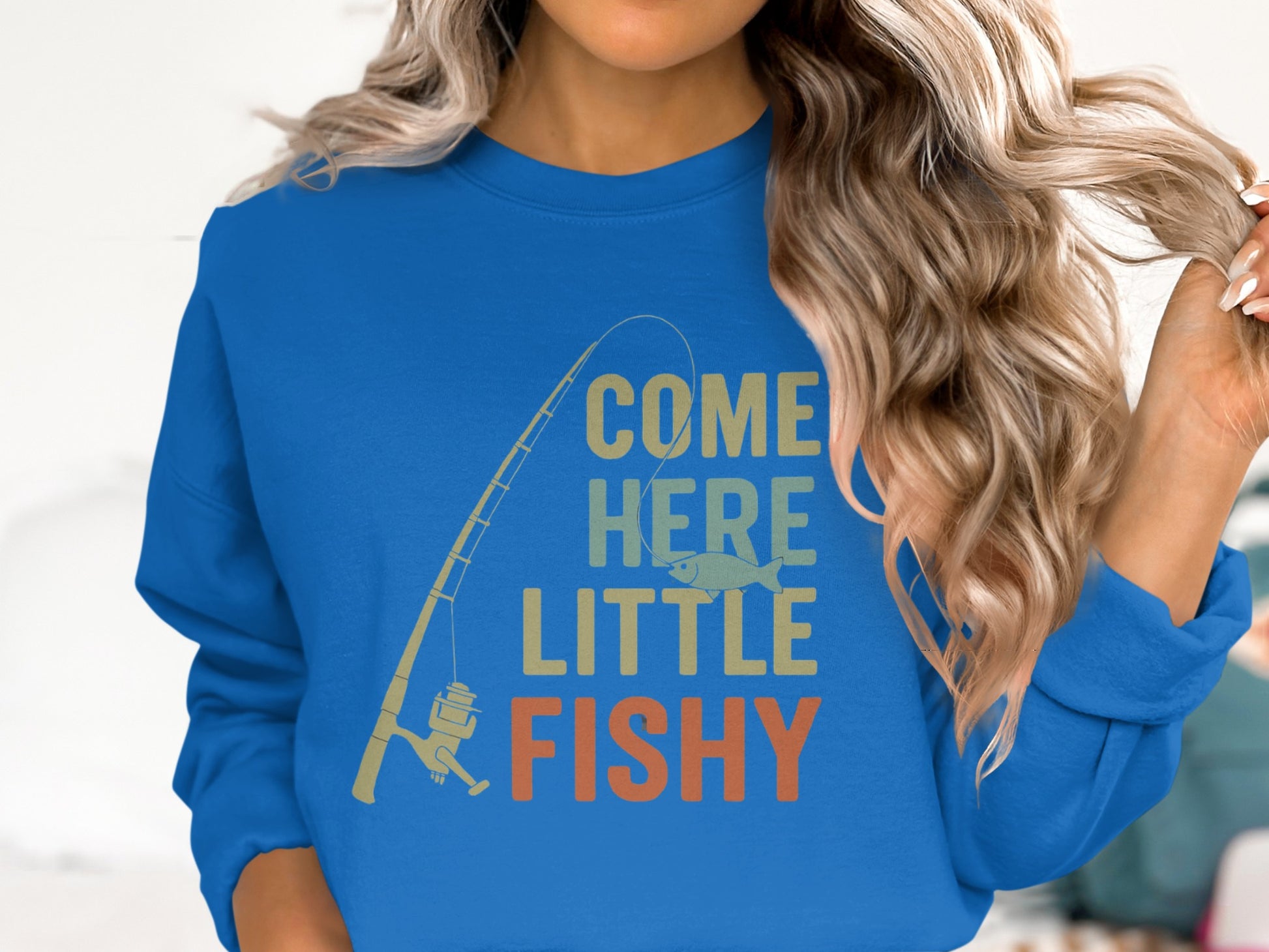 Come Here Little Fishy Graphic Sweatshirt product