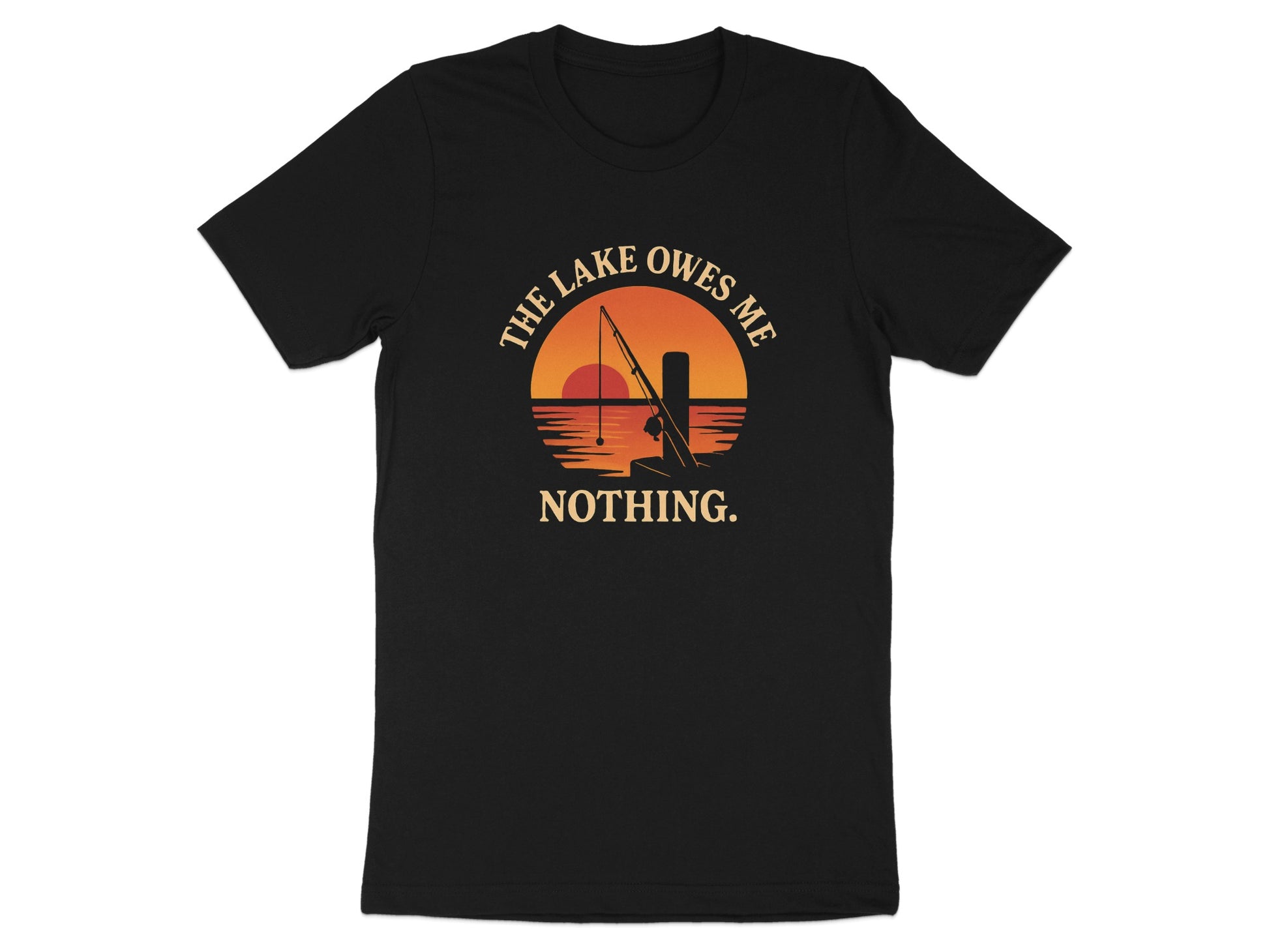 The Lake Owes Me Nothing Fishing Graphic T-Shirt product type