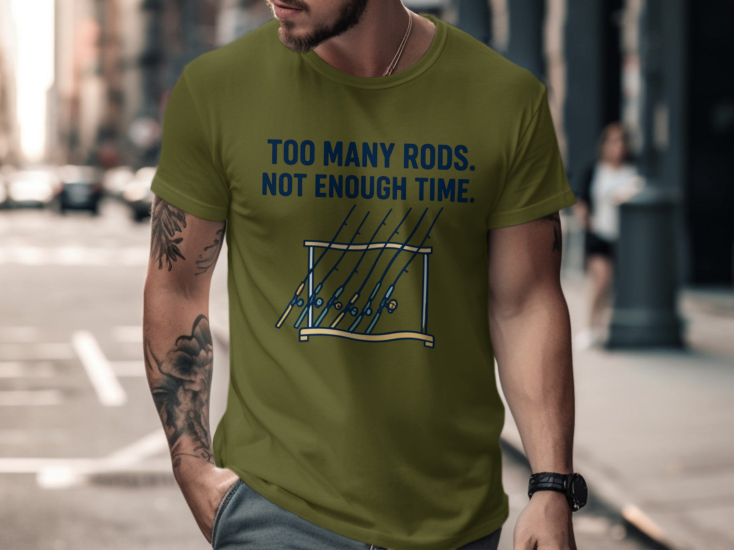 Too Many Rods Not Enough Time Design T-shirt product