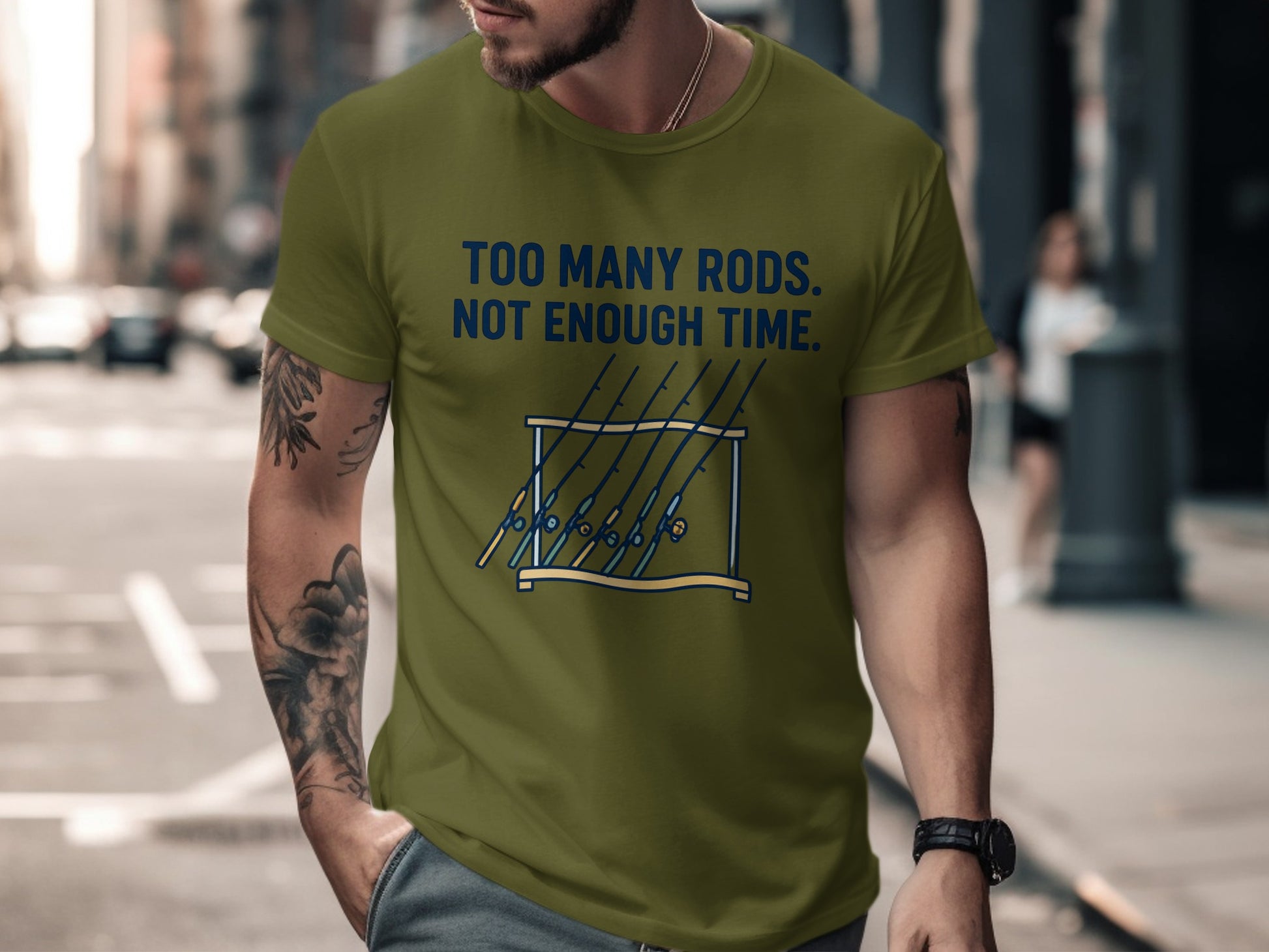 Too Many Rods Not Enough Time Design T-shirt product