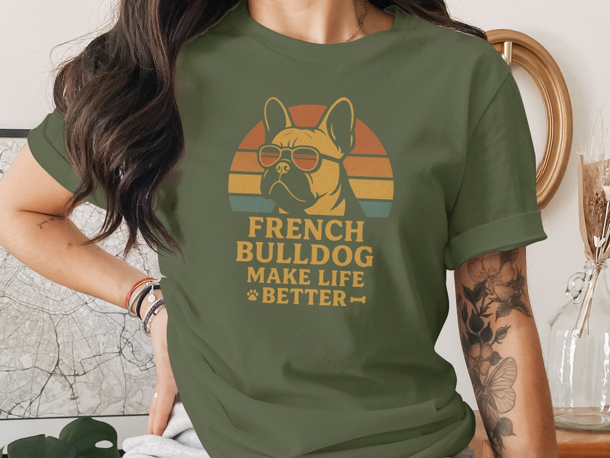 French Bulldog Make Life Better Graphic T-Shirt