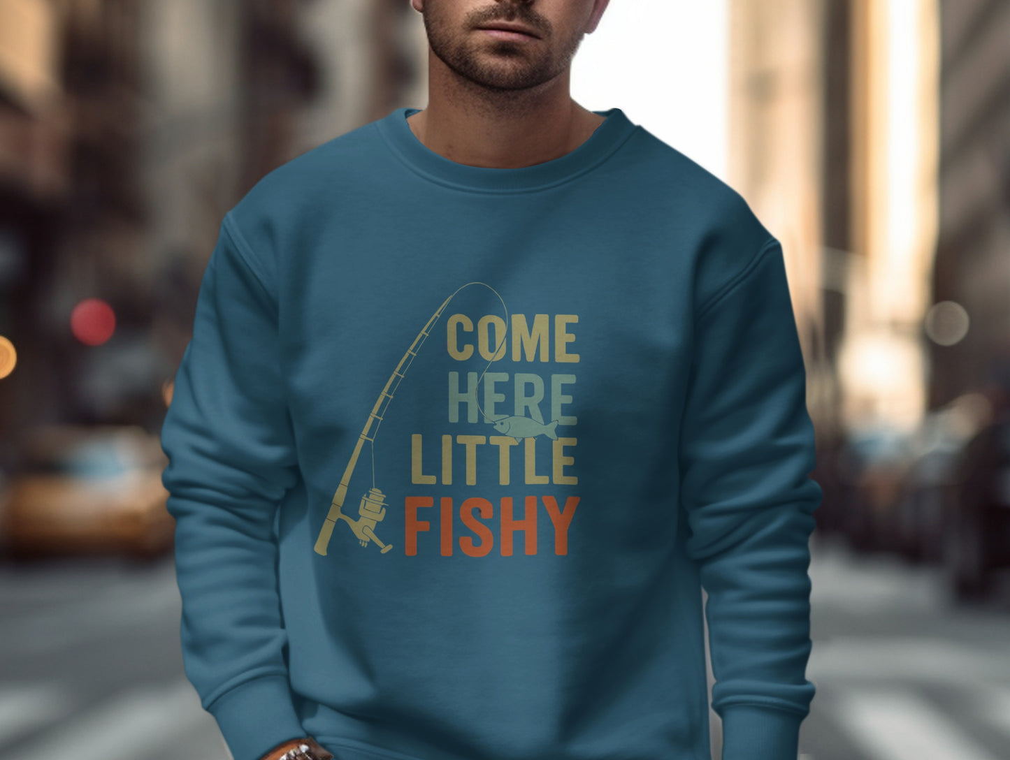 Come Here Little Fishy Graphic Printed Shirt product type