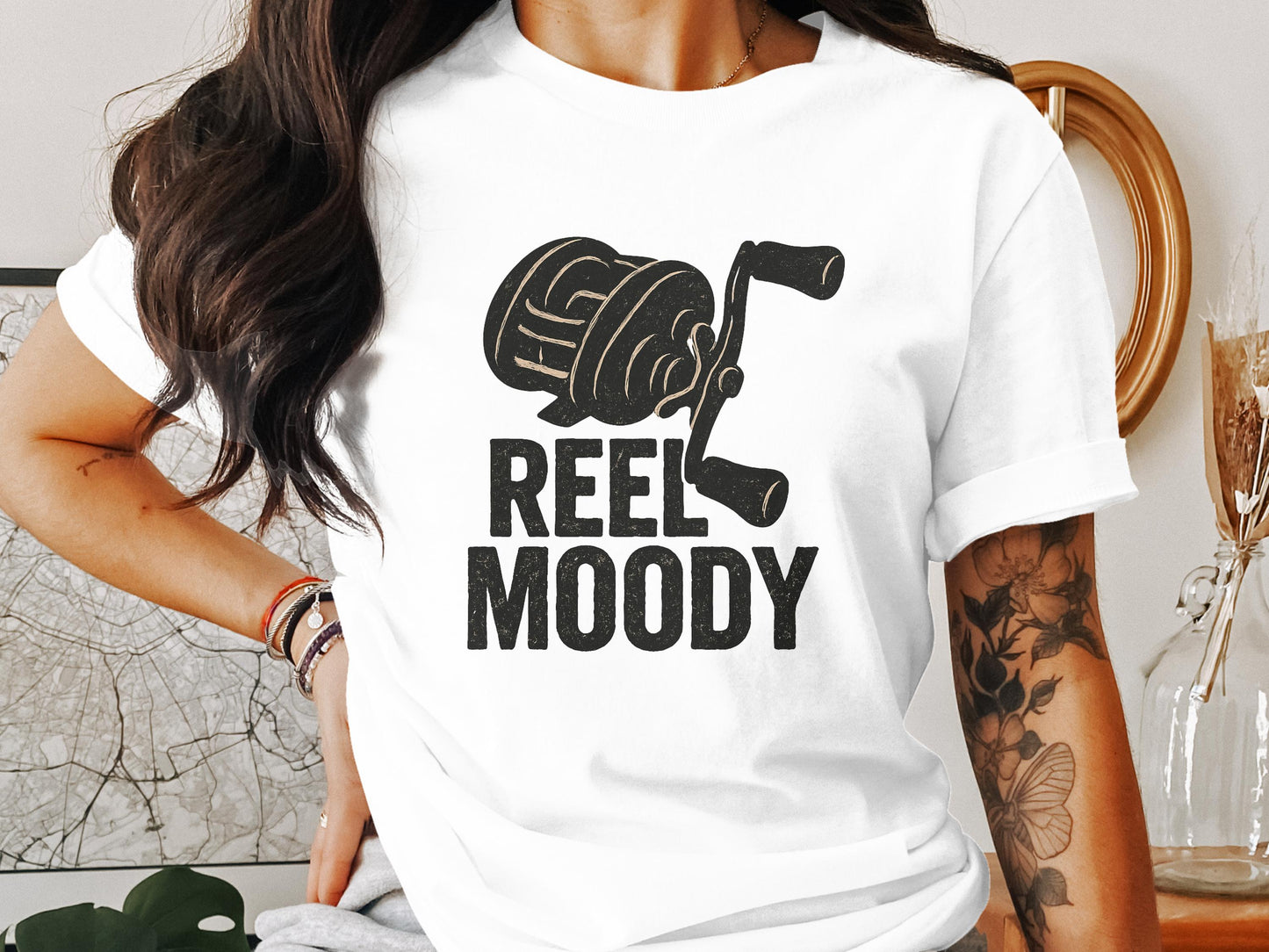 Reel Moody Graphic Printed White T-Shirt Product