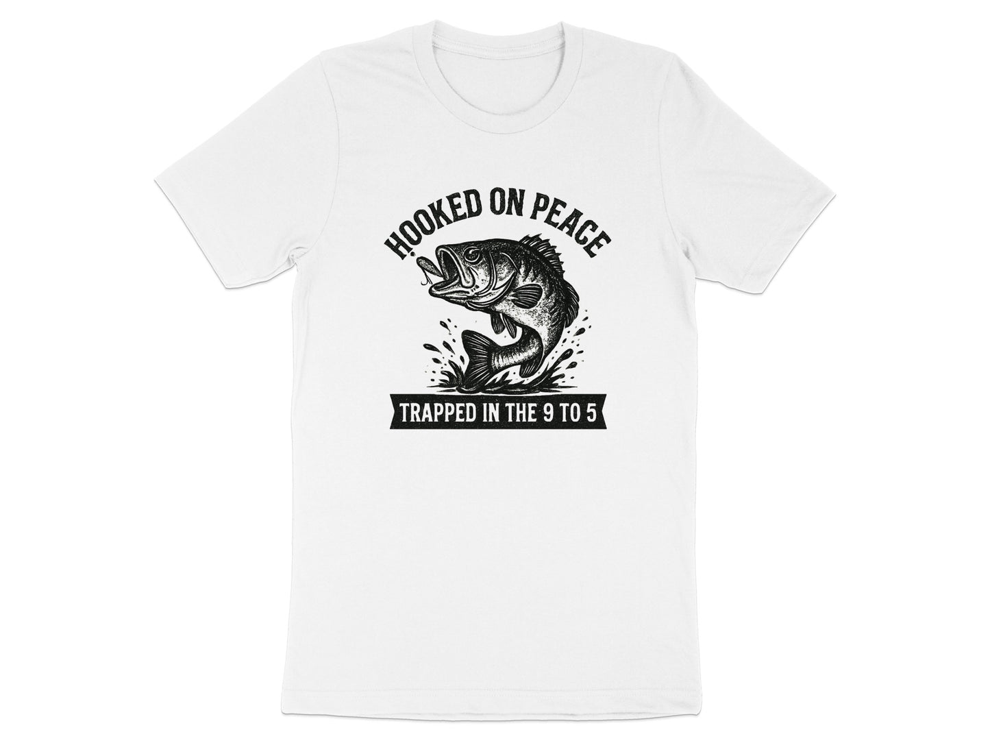 Hooked on Peace Trapped in the 9 to 5 T-shirt product