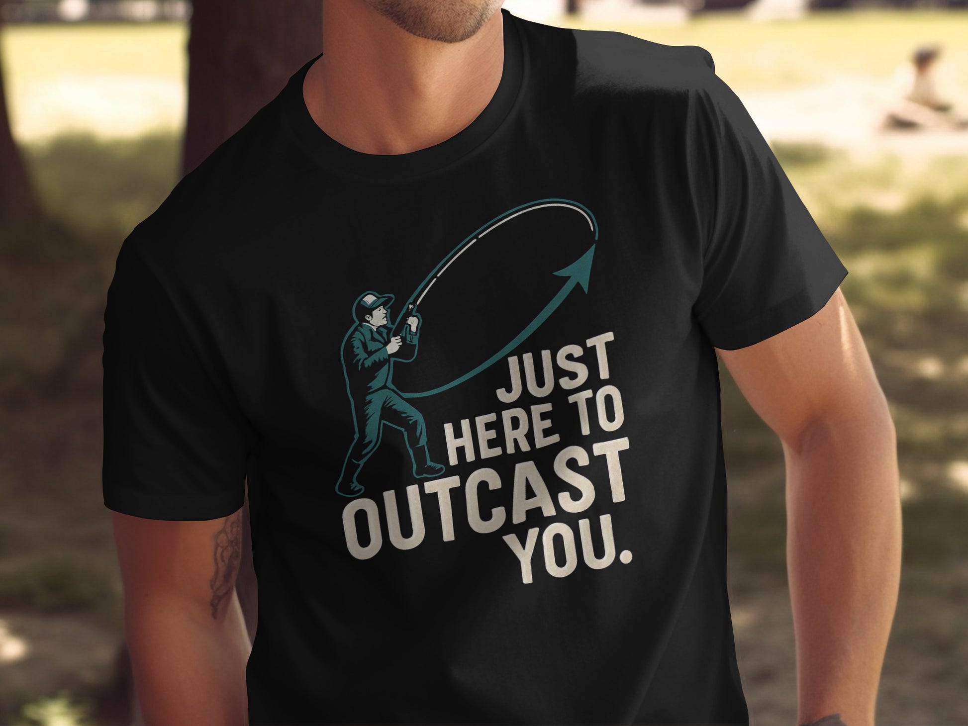 Just Here to Outcast You Fishing Graphic T-Shirt product type