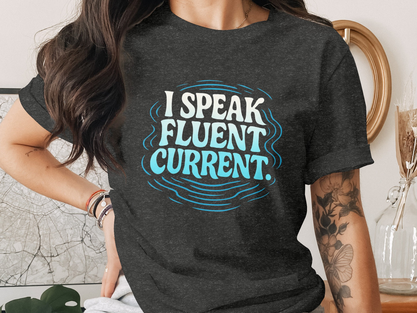 I Speak Fluent Current Quote Black T-shirt product