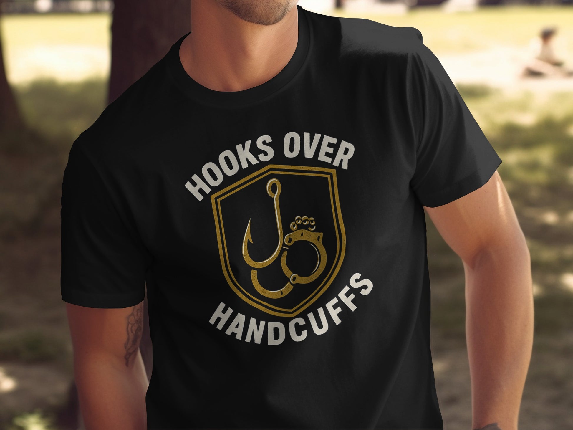 Hooks Over Handcuffs Graphic T-Shirt product