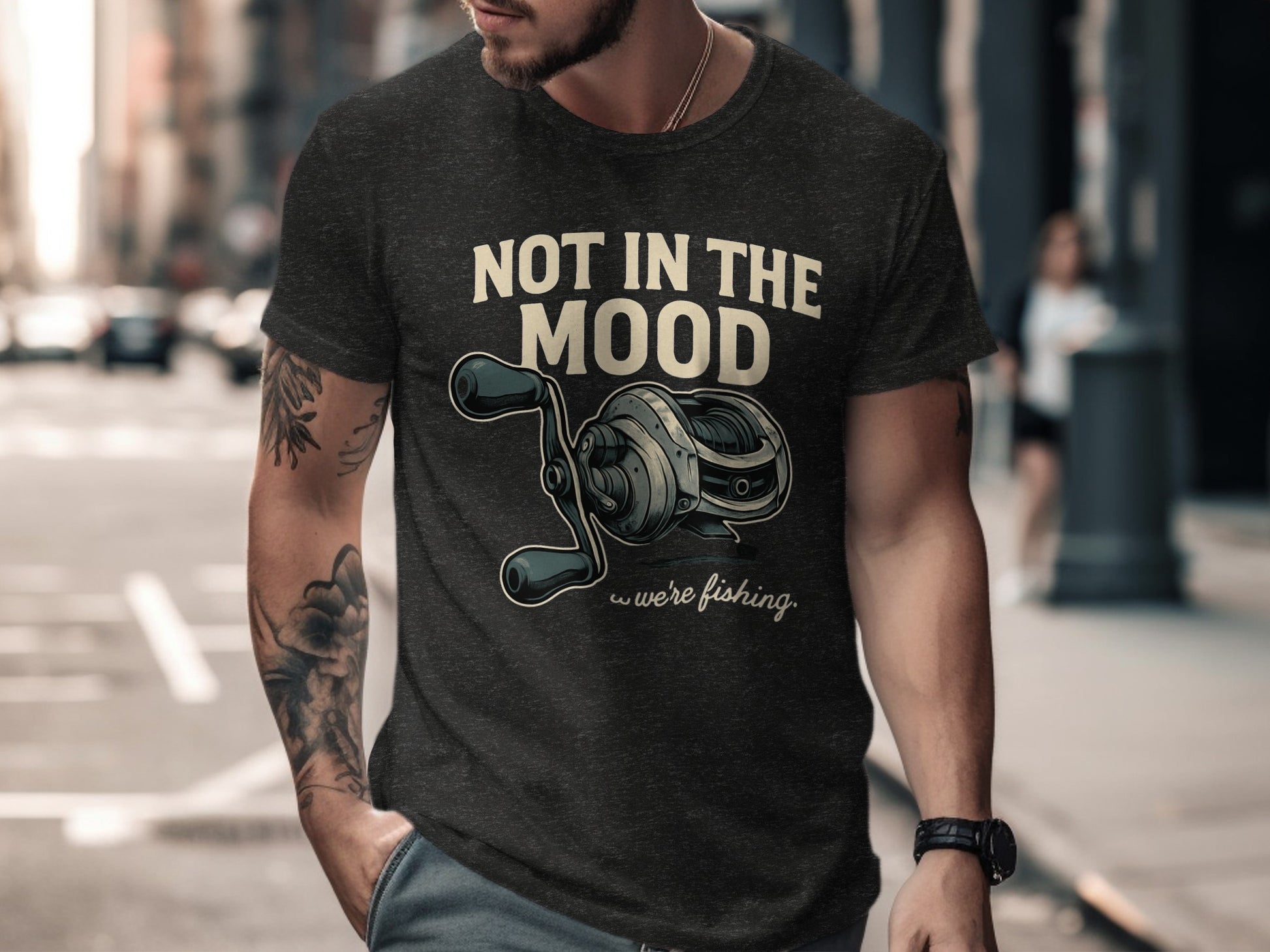 Not In The Mood Fishing Reel Graphic T-shirt product