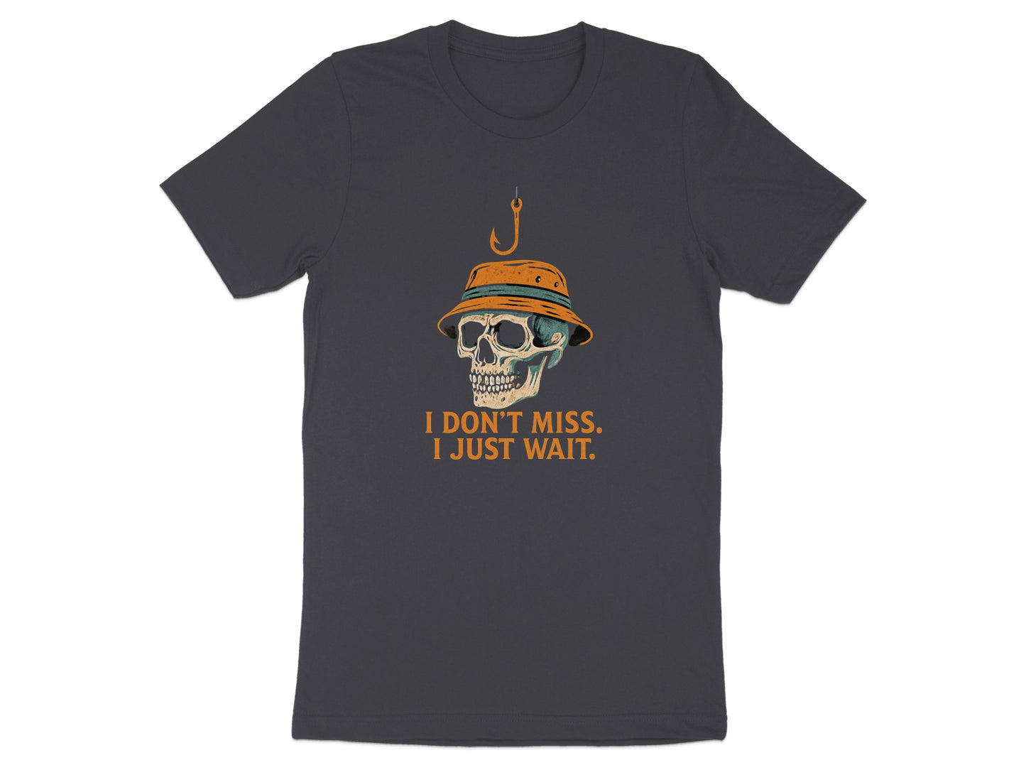 I Don't Miss I Just Wait Skull Hook Graphic T-shirt product type