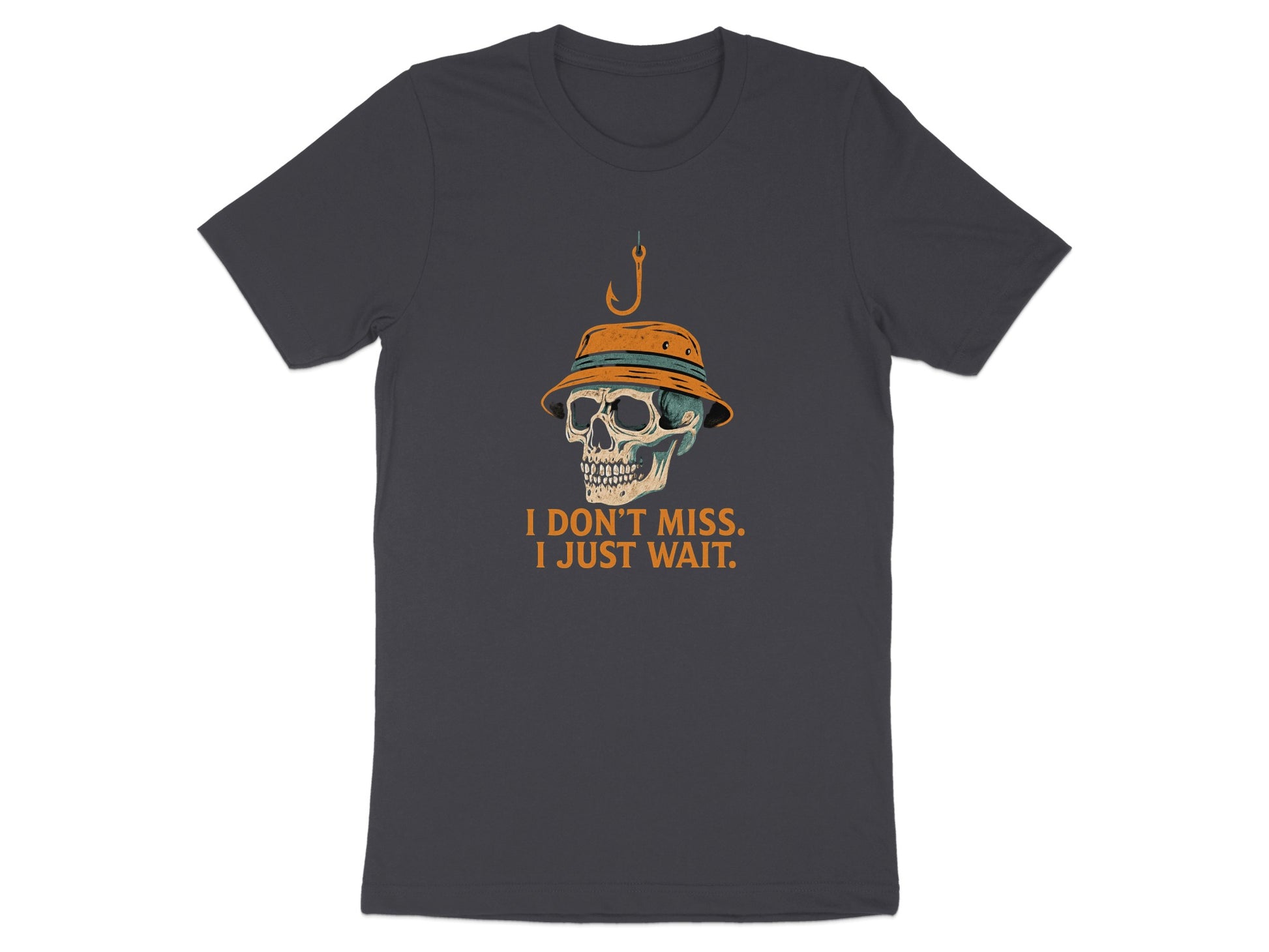 I Don't Miss I Just Wait Skull Hook Graphic T-shirt product type