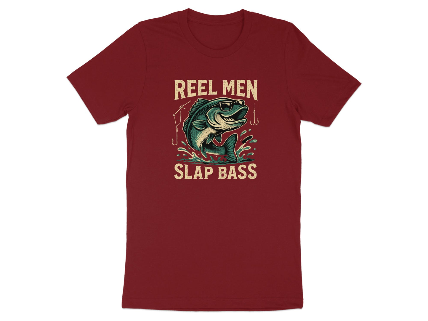 Reel Men Slap Bass Graphic Fishing T-Shirt product