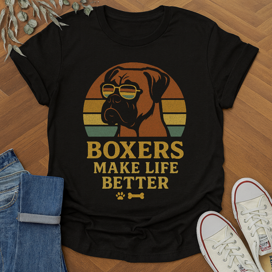Boxers Make Life Better Graphic T-Shirt product