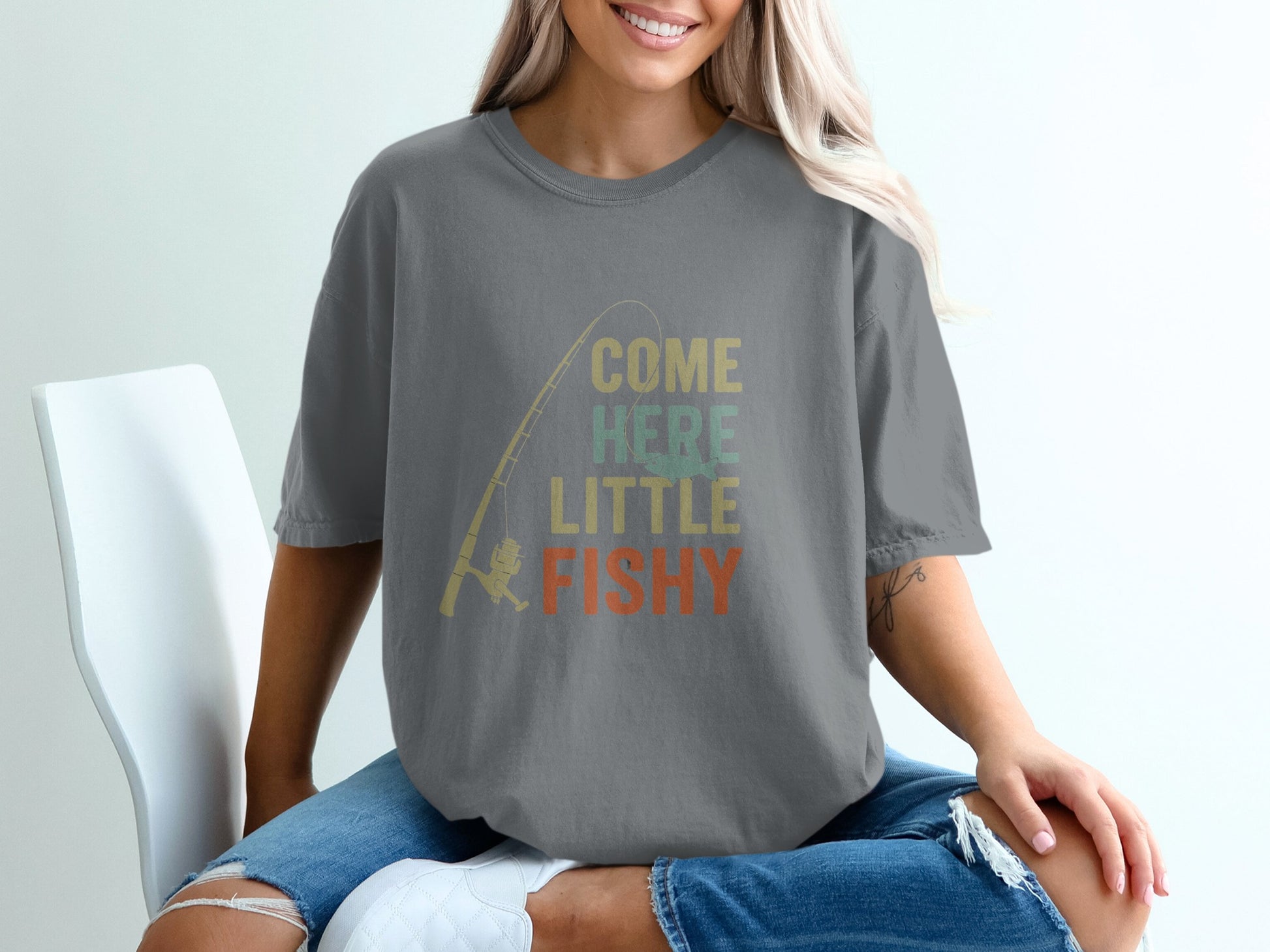 Come Here Little Fishy Fishing Themed Shirt Product
