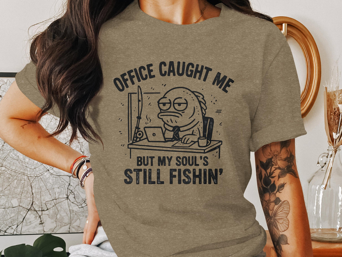 Office Caught Me But My Soul Still Fishin' product type
