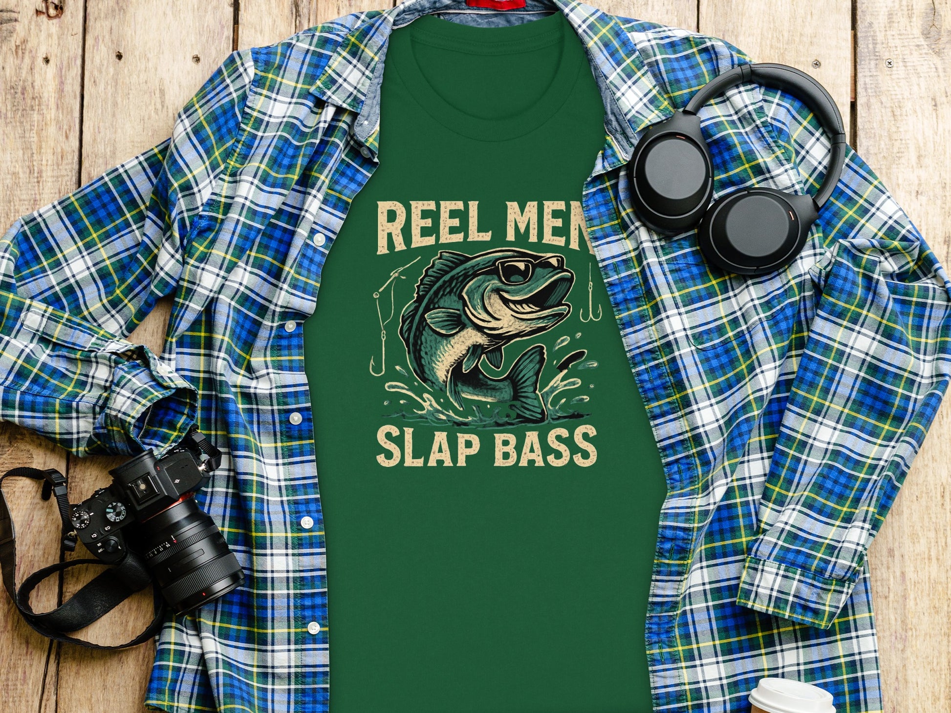 Reel Men Slap Bass Graphic T-Shirt product