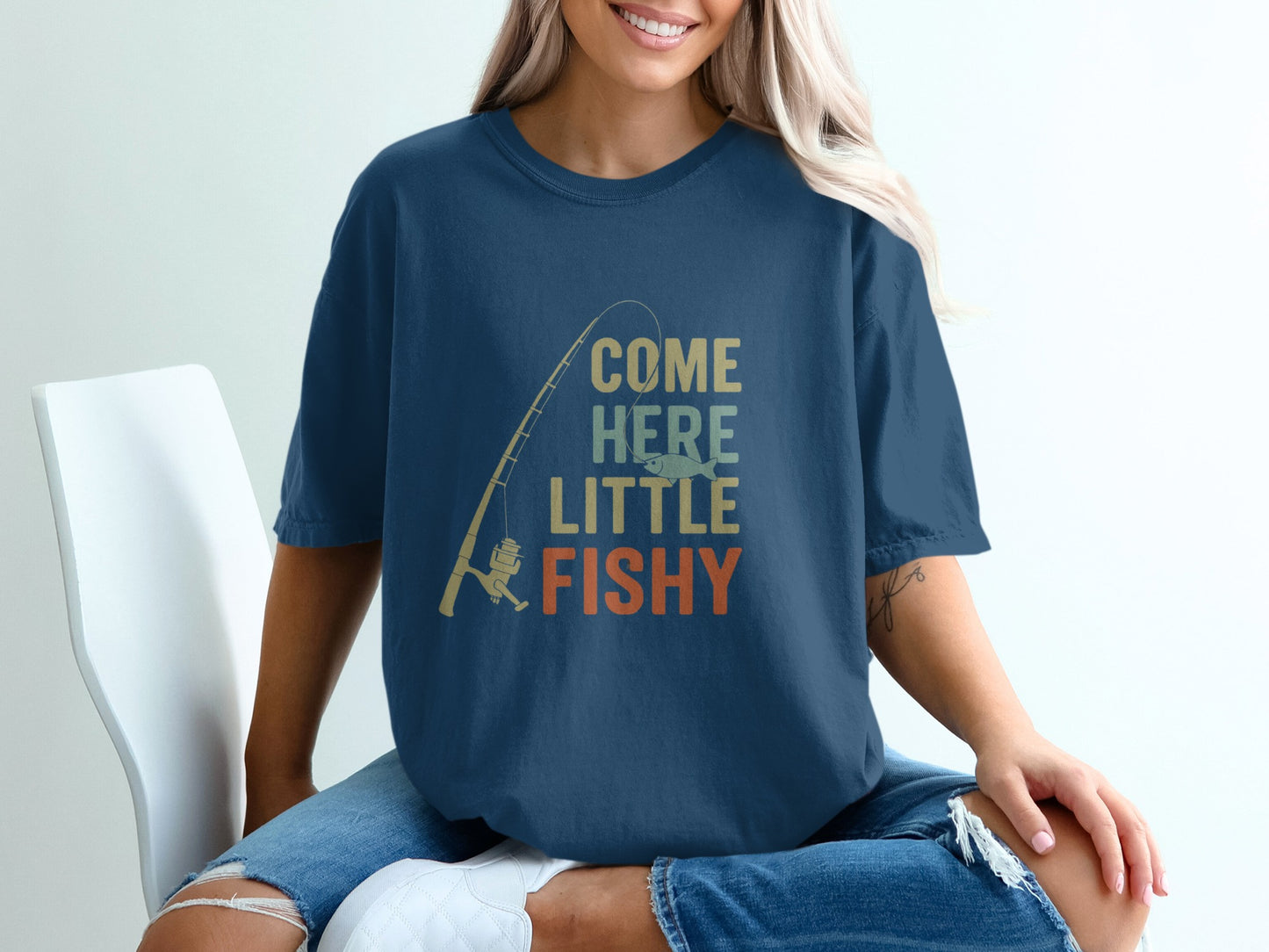 Come Here Little Fishy Graphic Fishing Shirt product