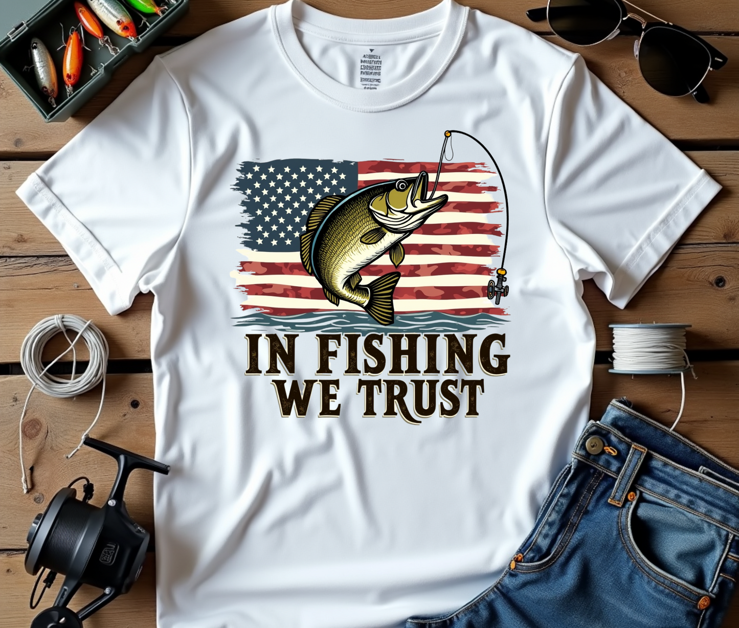 Fishing we trust t shirt