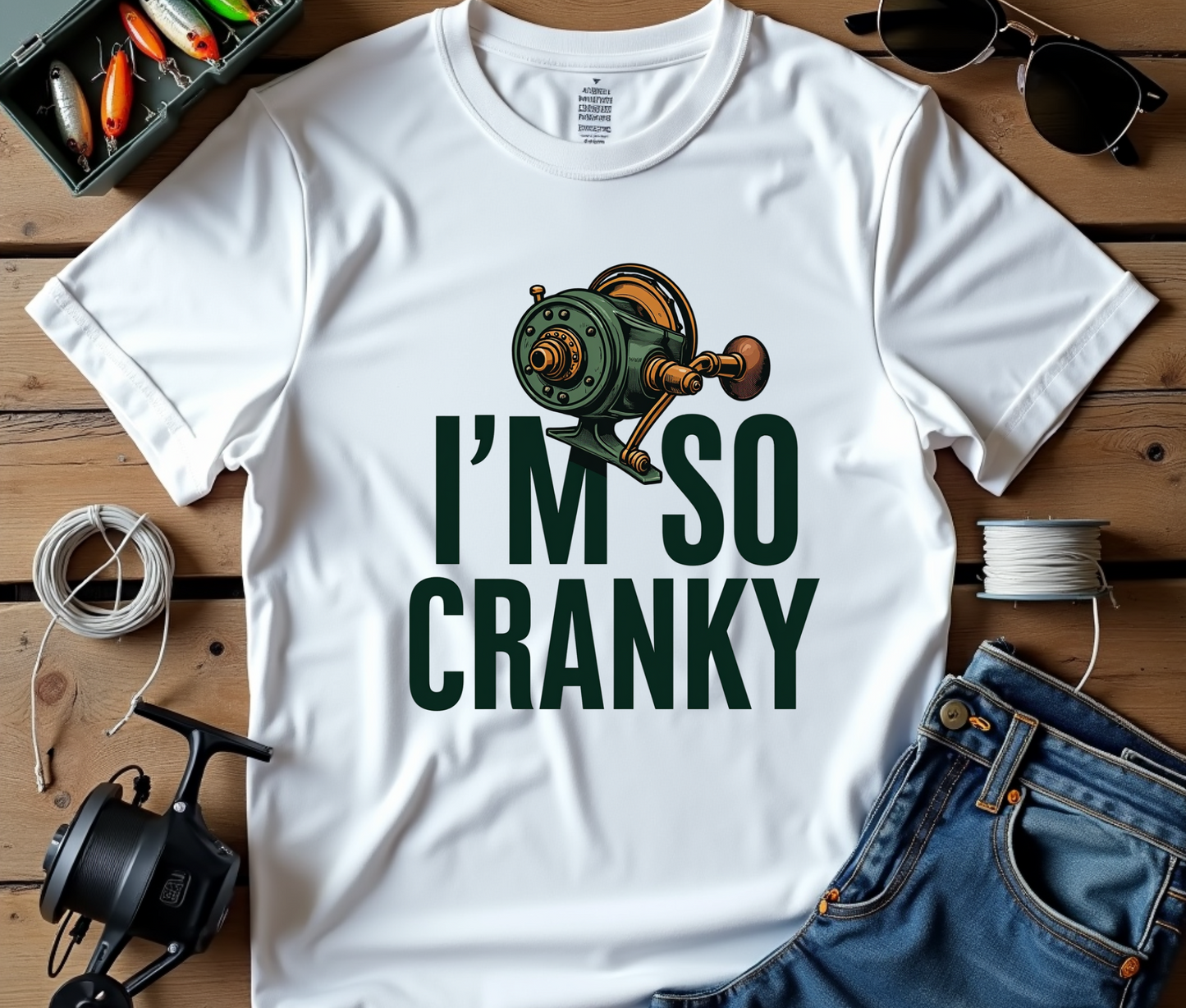 Cranky Shirt, Fishing Tshirt, Funny Fisherman Gift for Husband, Fish Lover Clothing, Funny Fishing Group Tshirt, Fishing Tee, Fisherman Gift